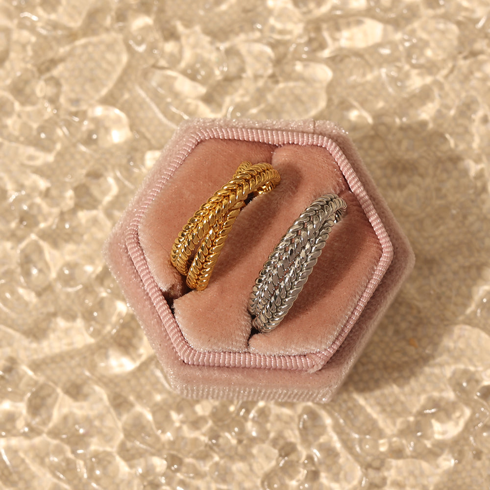 Textured Rope Band – Gold