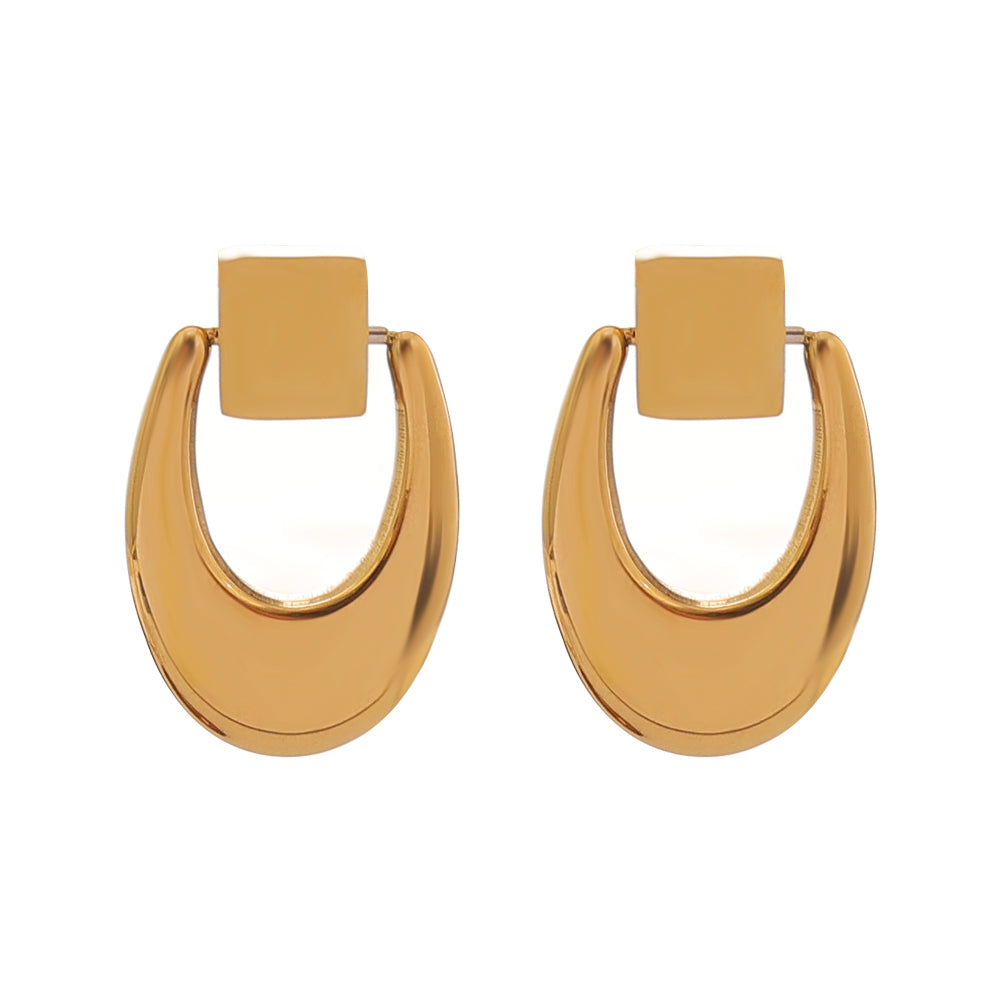 Bold Crescent Huggies – Gold