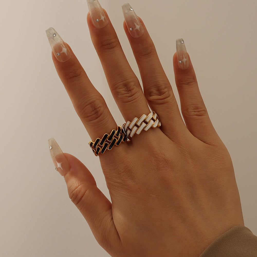 Lattice Band Ring – Gold