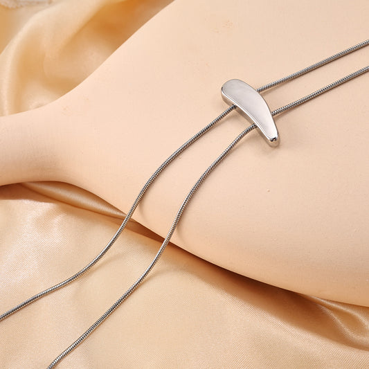 Adjustable Slider Lariat Necklace - Gold