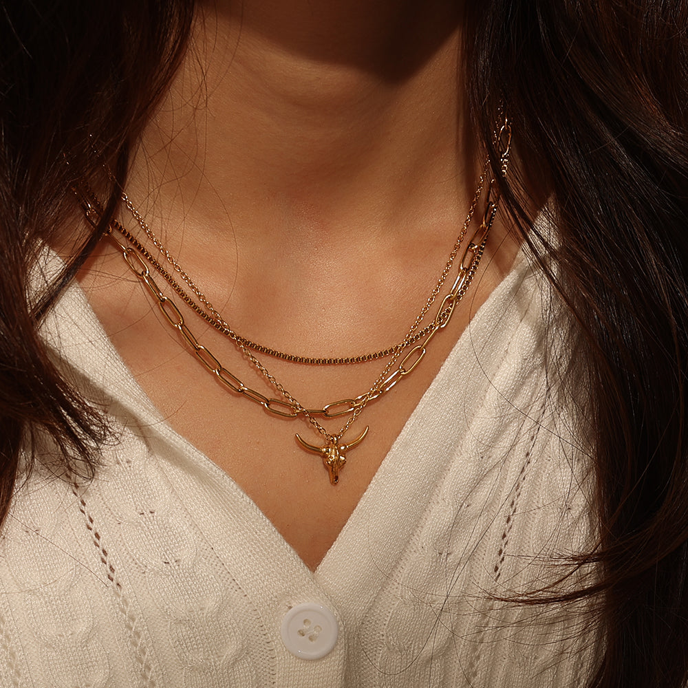 Paperclip Chain – Gold (42 / 44 + 5 cm)