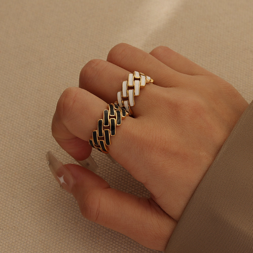 Lattice Band Ring – Gold