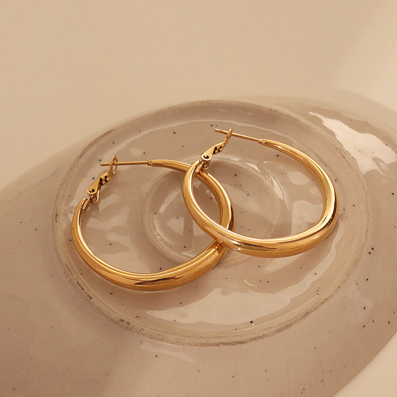 Classic Hoop Earrings 40mm – Gold