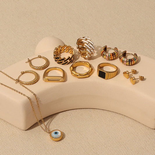 Lattice Band Ring – Gold