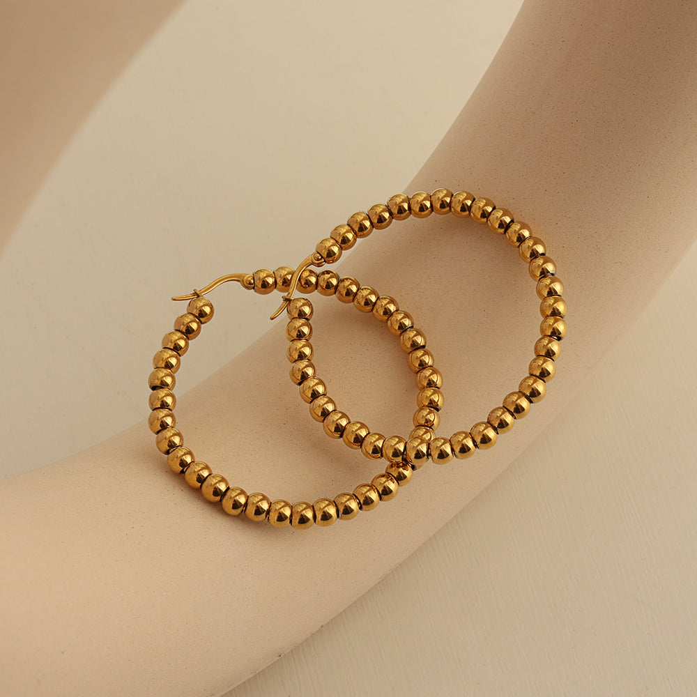 Classic 40 mm Hoop Earrings – Gold
