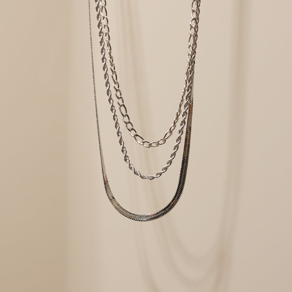 Multi-Length Sleek Chain – Silver (41.5 / 44 / 50 cm)