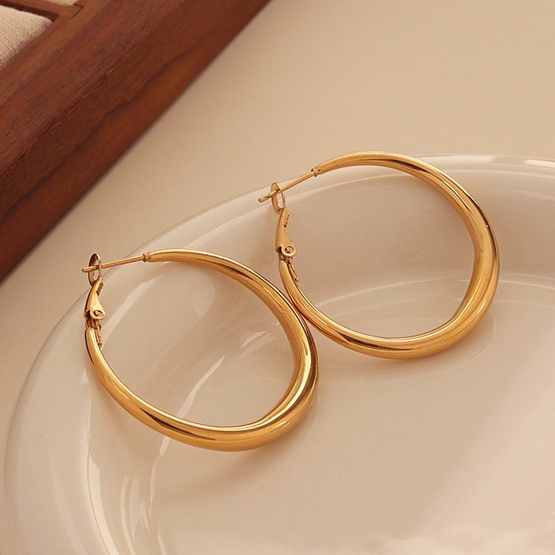 Classic Hoop Earrings 40mm – Gold