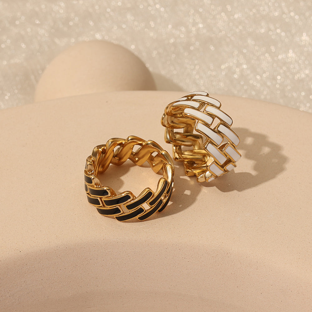 Lattice Band Ring – Gold