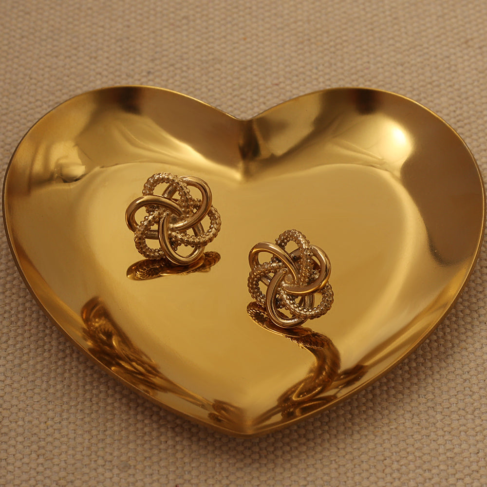 Textured Knot Huggies – Gold (18.5 mm)