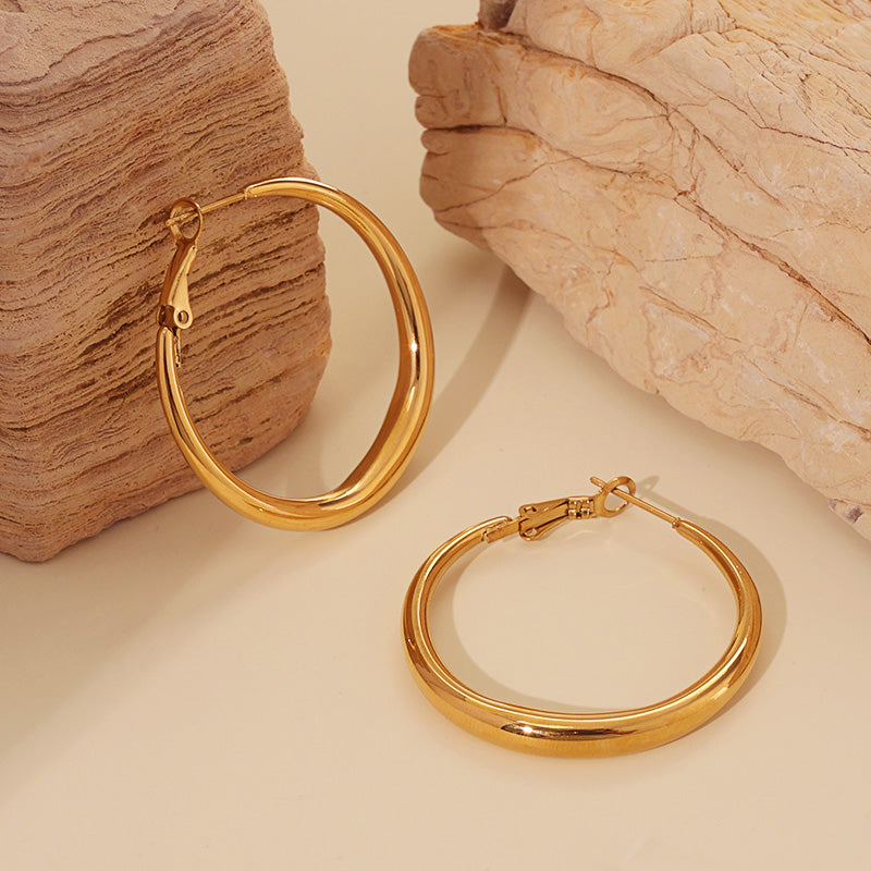Classic Hoop Earrings 40mm – Gold