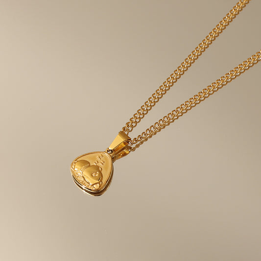 Little Medallion Necklace – Gold (40 + 5 cm)
