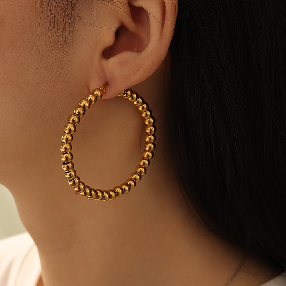 Classic 40 mm Hoop Earrings – Gold