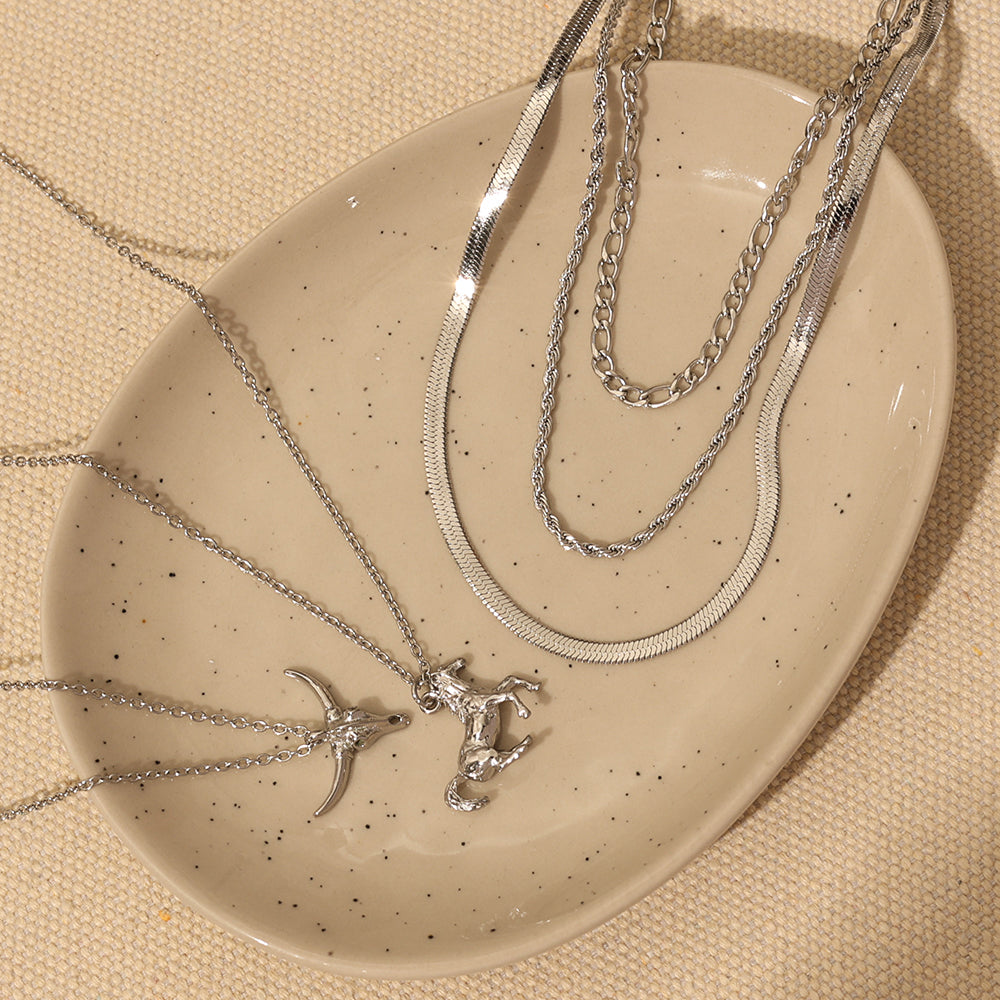 Multi-Length Sleek Chain – Silver (41.5 / 44 / 50 cm)