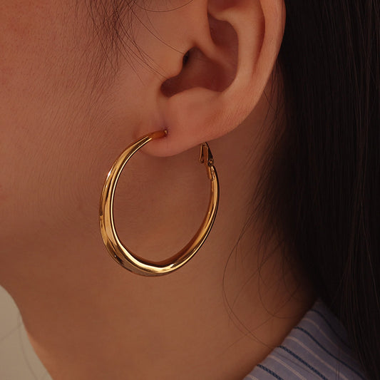 Classic Hoop Earrings 40mm – Gold