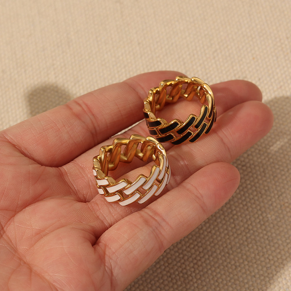Lattice Band Ring – Gold