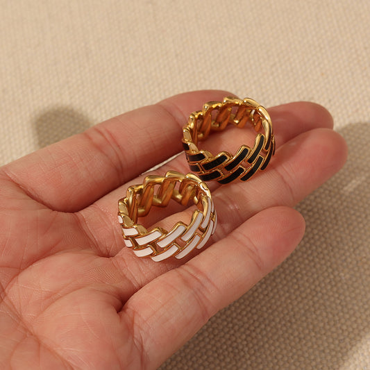 Lattice Band Ring – Gold