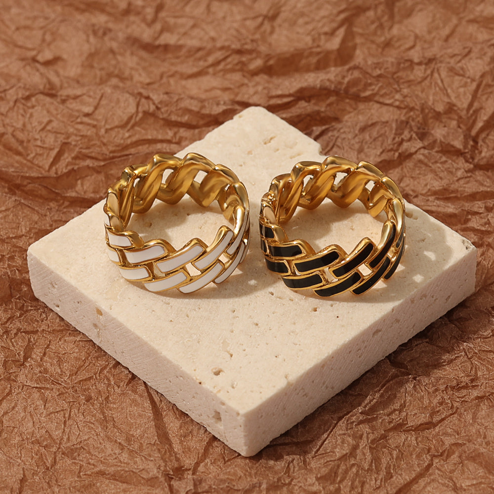 Lattice Band Ring – Gold