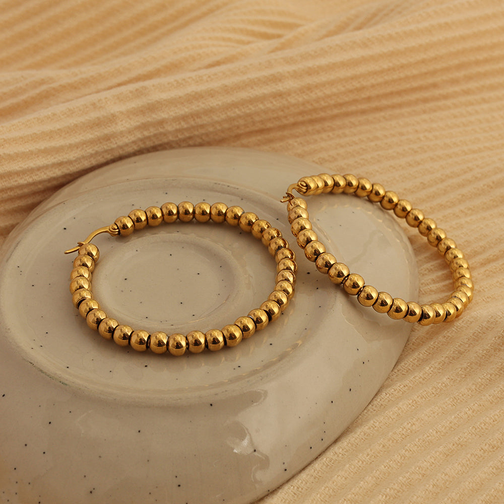 Classic 40 mm Hoop Earrings – Gold