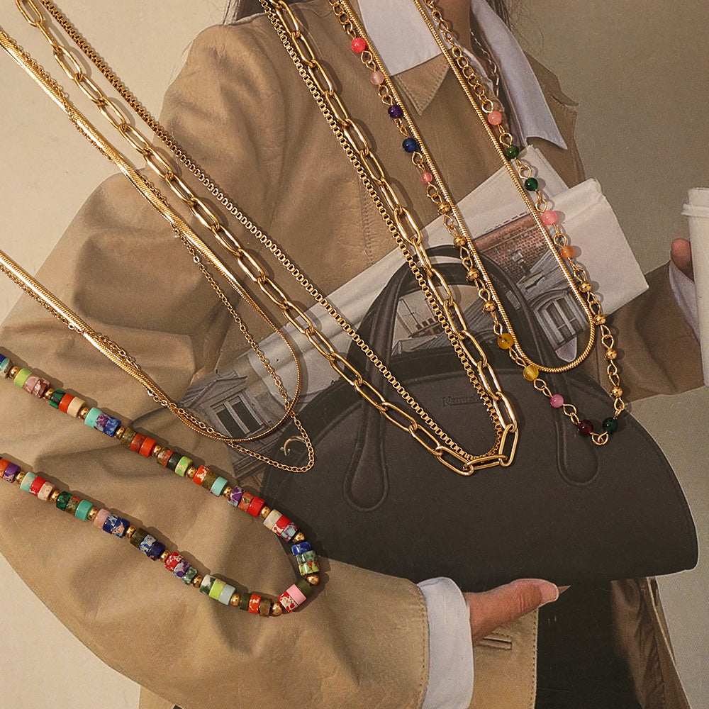 Paperclip Chain – Gold (42 / 44 + 5 cm)