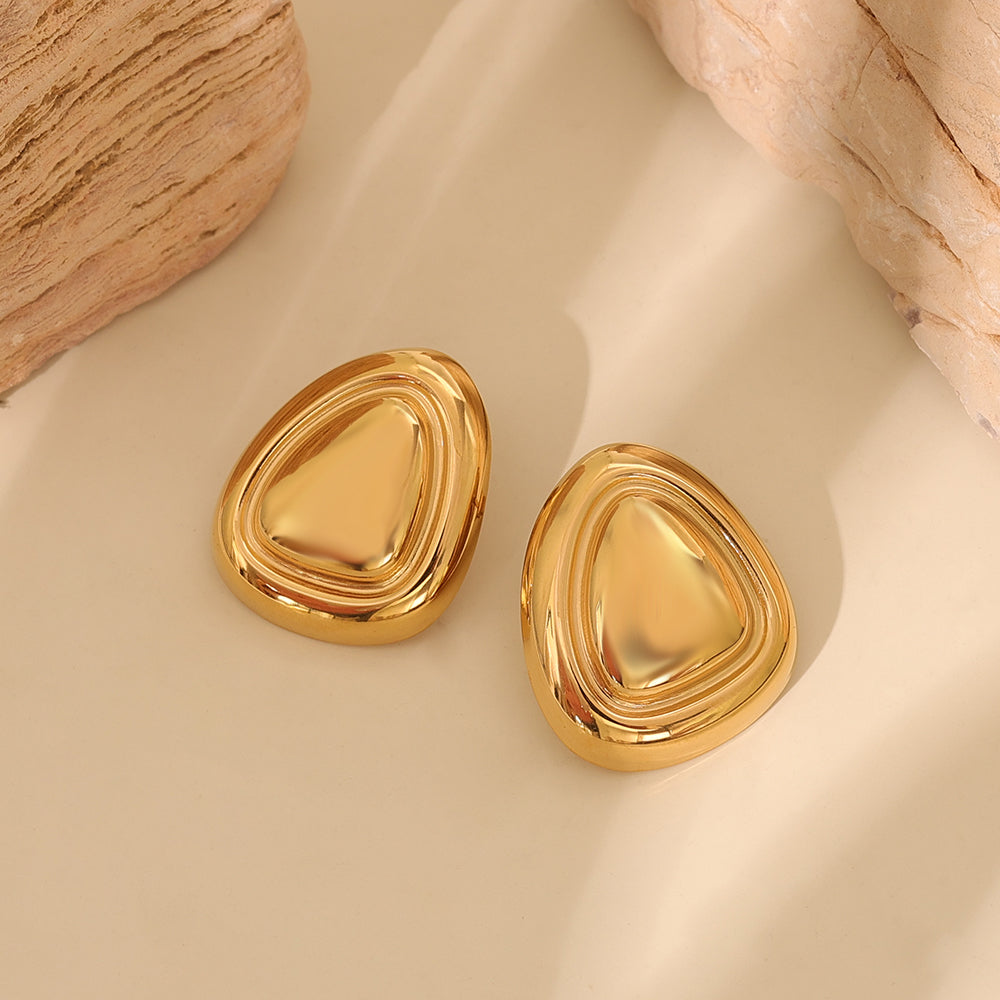 Sculpted Dome Studs 23×27 mm – Gold