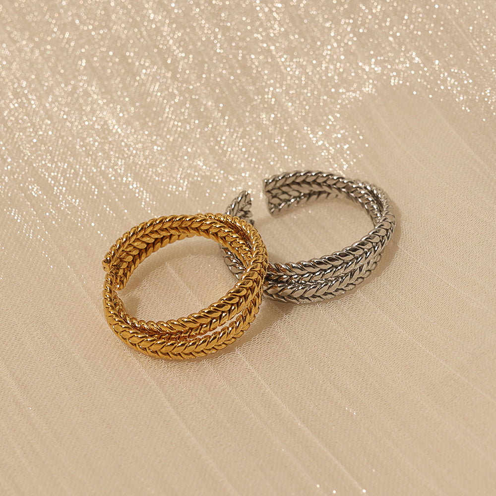 Textured Rope Band – Gold