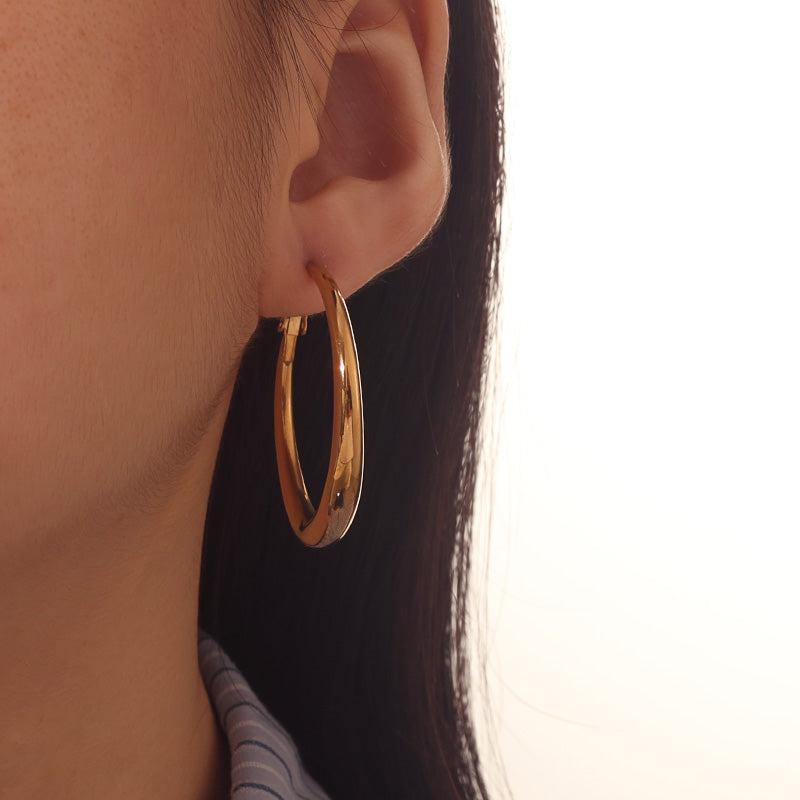 Classic Hoop Earrings 40mm – Gold