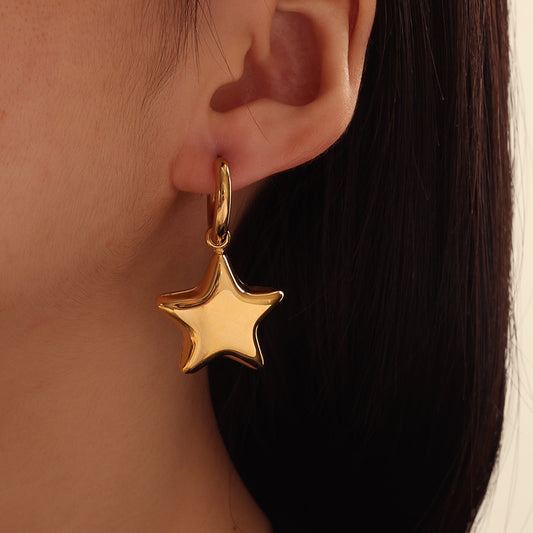 Puffed Star Huggies – Gold (Star 25 × 28.7 mm)