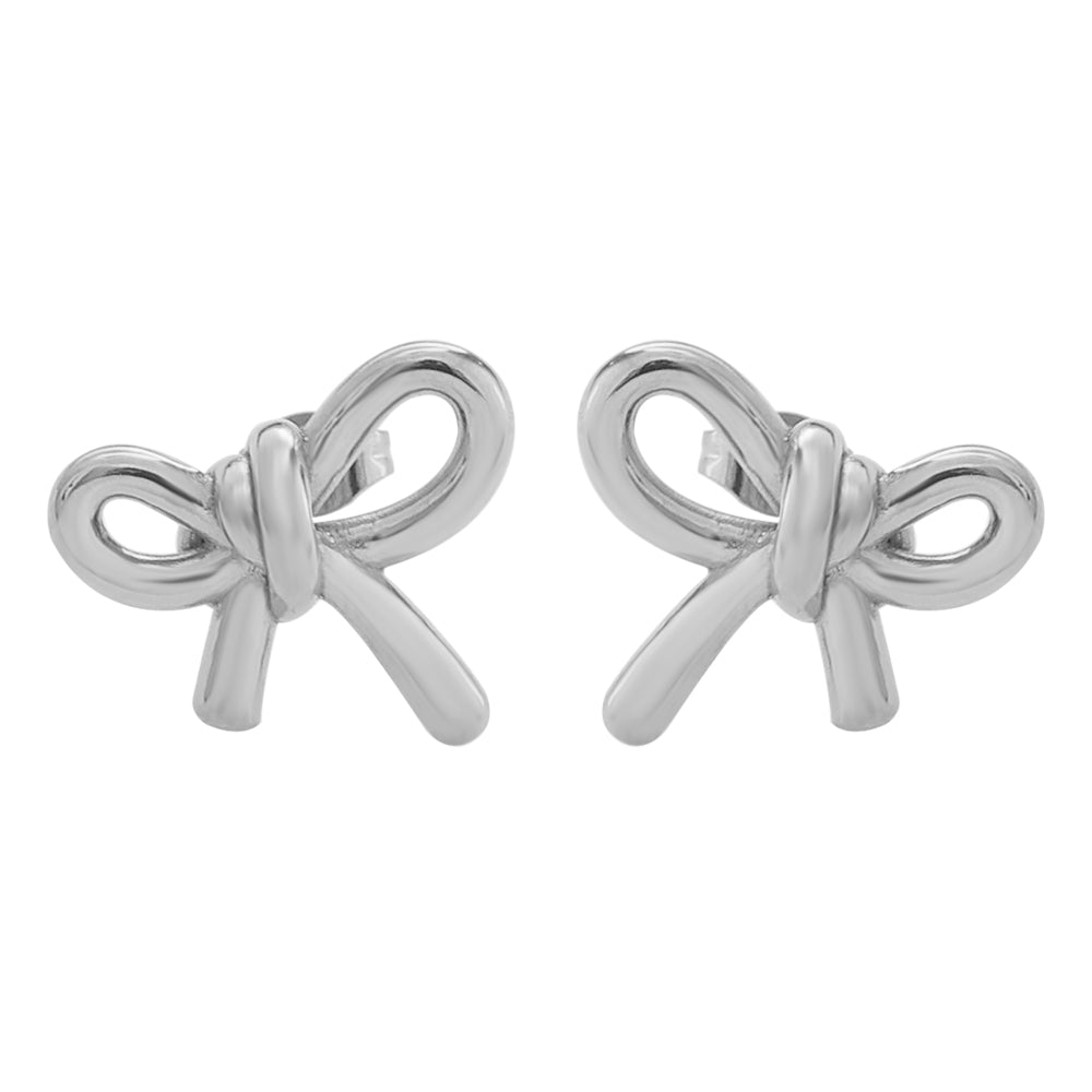Bow Huggies – Silver