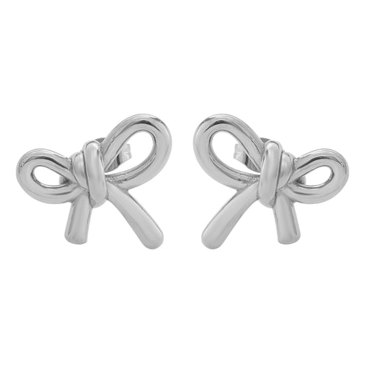 Bow Huggies – Silver