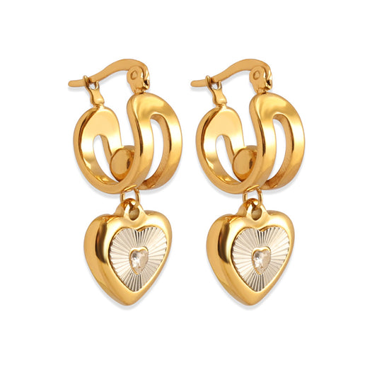 SWEETHEART LOCKET SET (Necklace + Huggies)