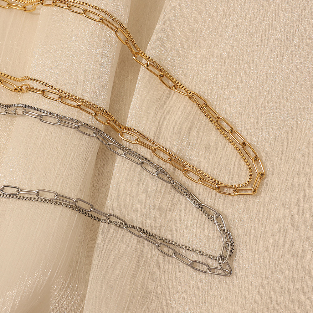 Paperclip Chain – Gold (42 / 44 + 5 cm)