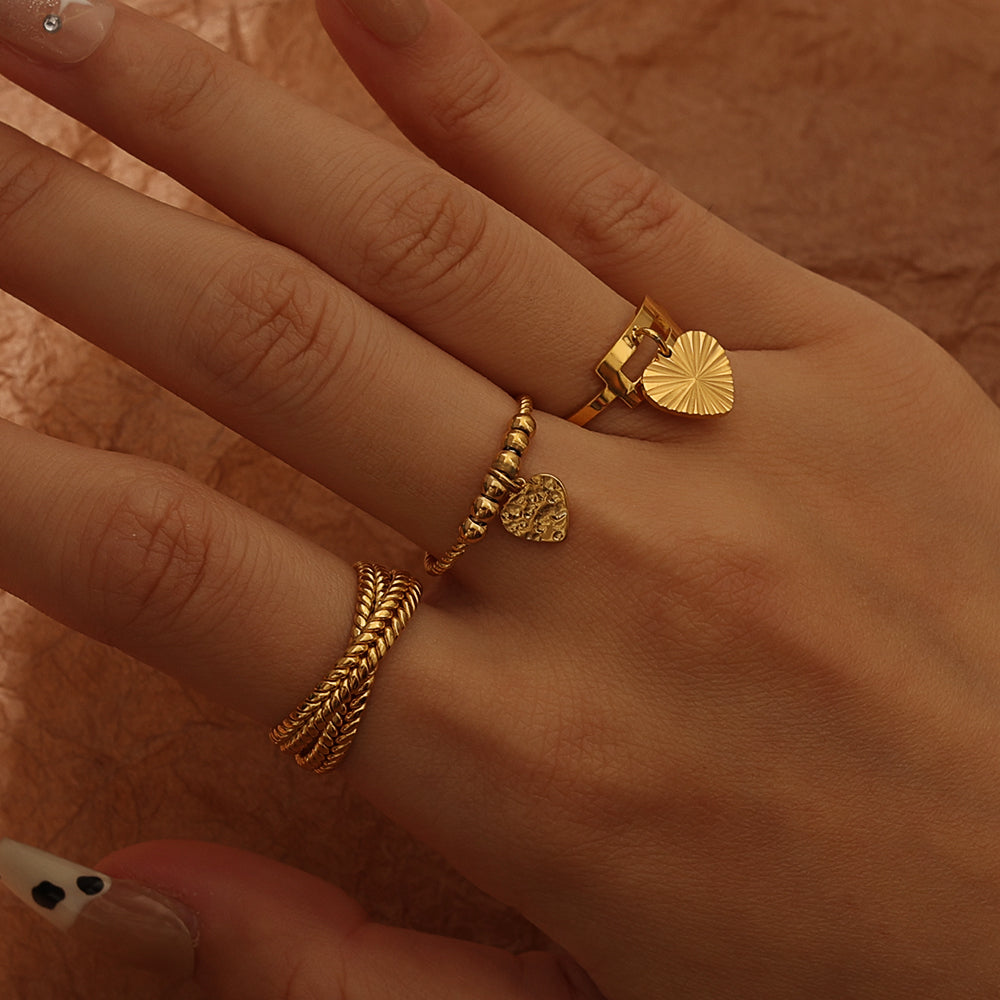 Textured Rope Band – Gold