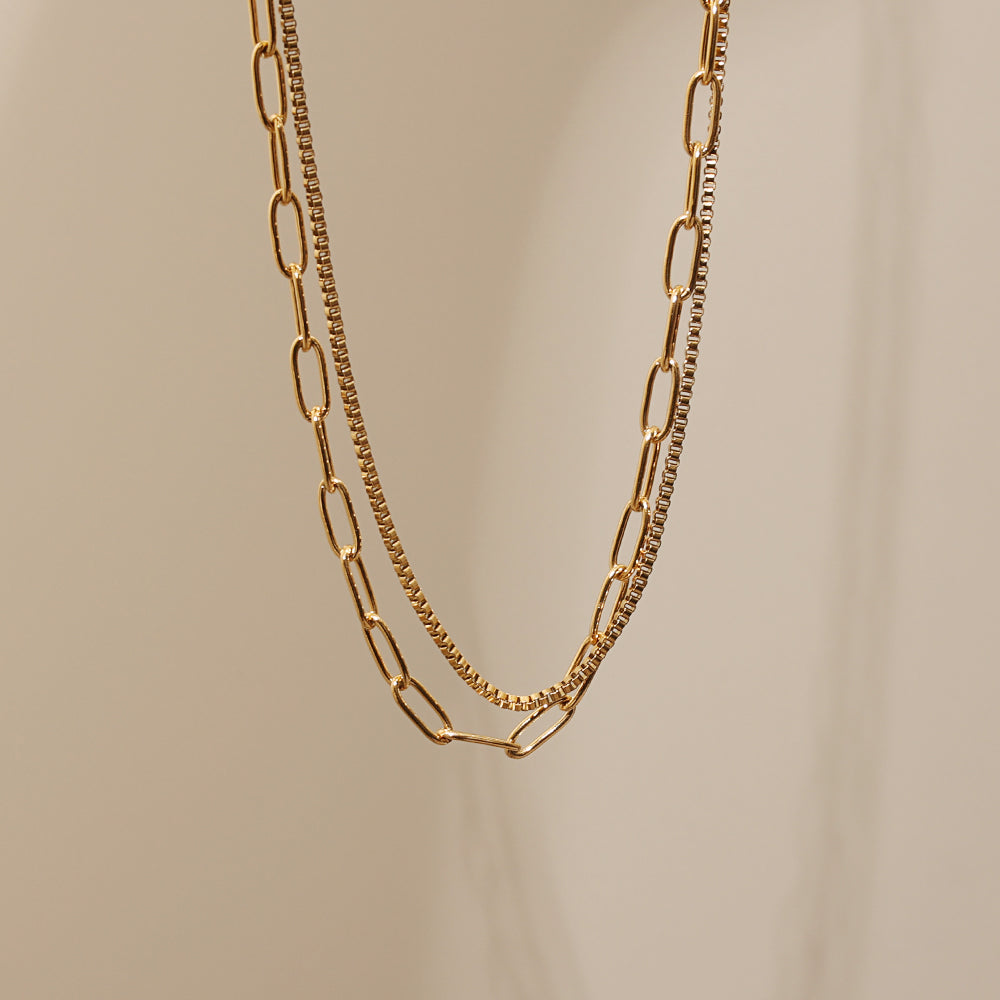 Paperclip Chain – Gold (42 / 44 + 5 cm)