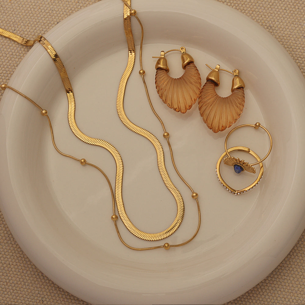 Sleek Long Chain Necklace – Gold (44 + 8 cm)